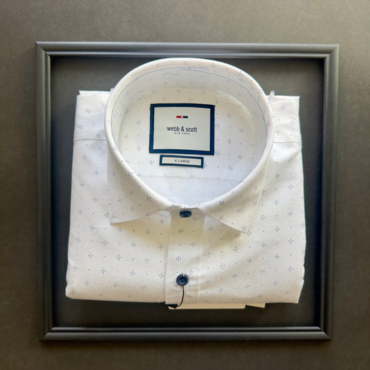 Webb & Scott Signature White Shirt with Textured Detailing