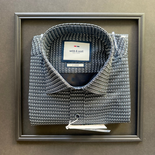 Webb & Scott Signature Geometric Shirt – Monochrome Edition