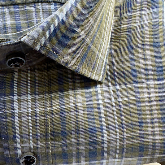 Webb & Scott Signature Plaid Shirt – Olive Blue Edition