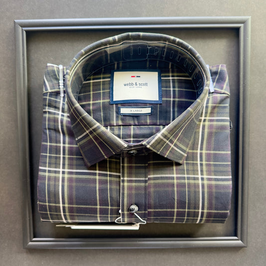 Webb & Scott Tailored Dark Plaid Shirt – Signature Collection