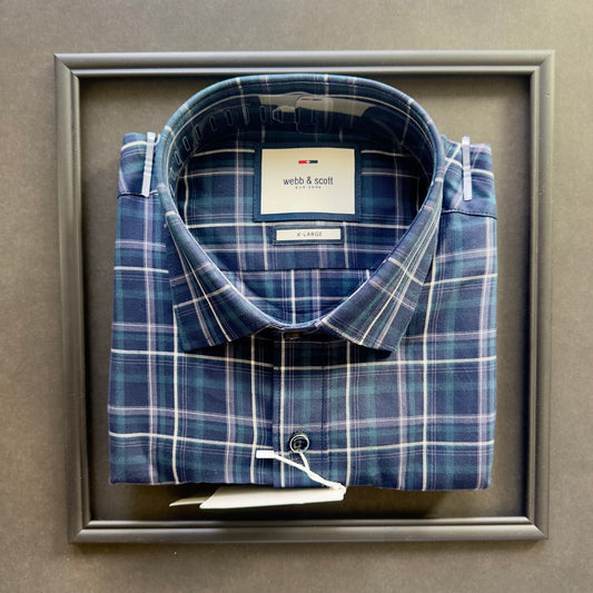 Webb & Scott Signature Plaid Shirt – Navy Edition