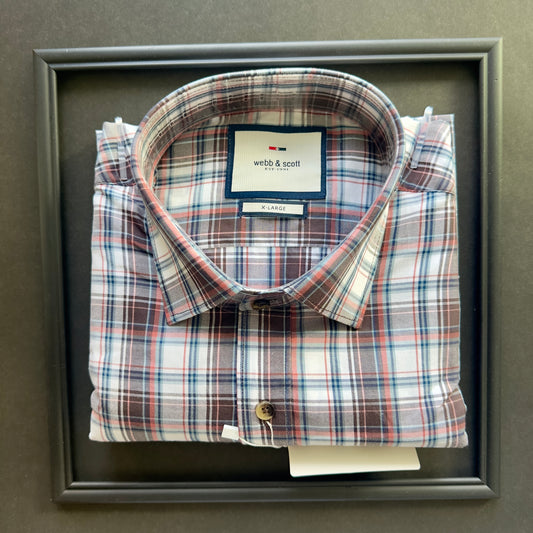 Webb & Scott Signature Plaid Shirt – Burgundy Edition