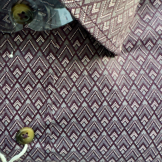 Webb & Scott Signature Geometric Shirt – Purple Edition