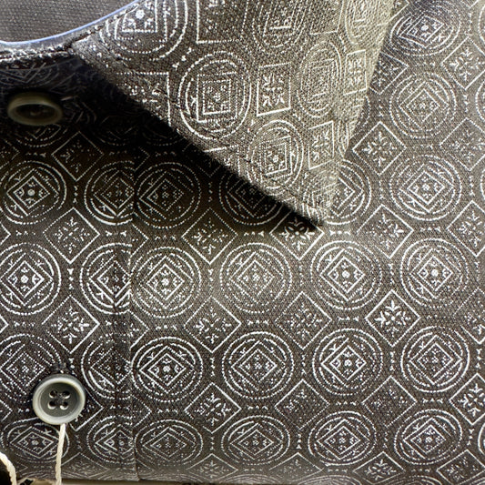Webb & Scott Signature Geometric Shirt – Navy Edition