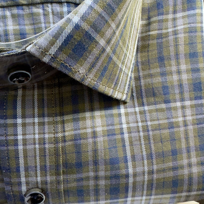 Webb & Scott Signature Plaid Shirt – Olive Blue Edition