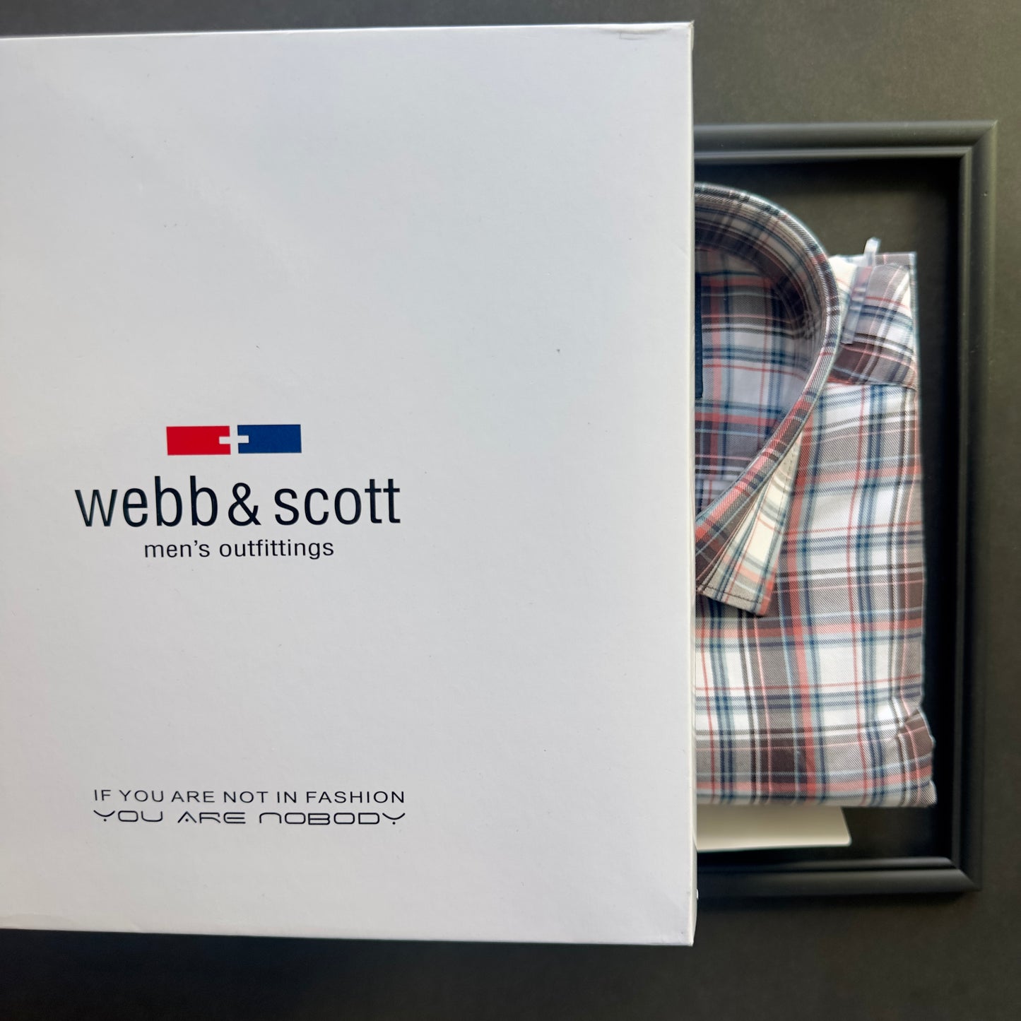 Webb & Scott Signature Plaid Shirt – Burgundy Edition