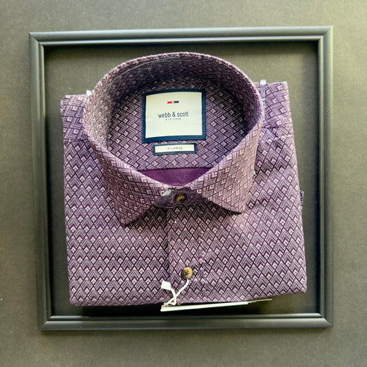 Webb & Scott Signature Geometric Shirt – Purple Edition